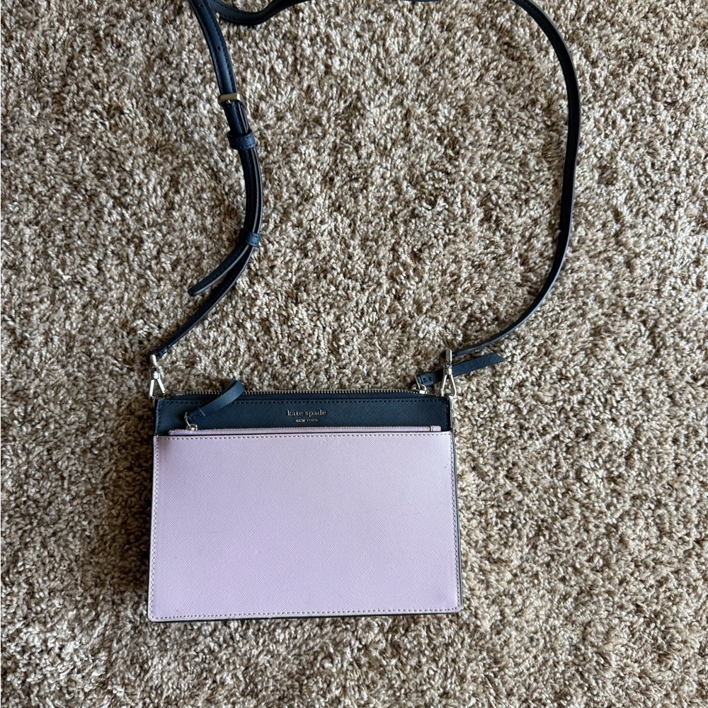 Kate Spade Pink and Black Crossbody Bag with Modern Design